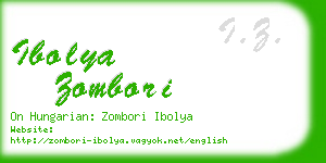 ibolya zombori business card